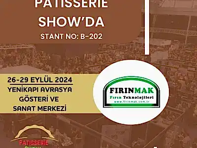 Patisserie Show '24  Pastane, Kafe, Restoran, Kahve, Dondurma, Çikolata Ekipmanları Fuarı 26 - 29 Eylül 2024 Yenikapı Avrasya Gösteri ve Sanat Merkezi